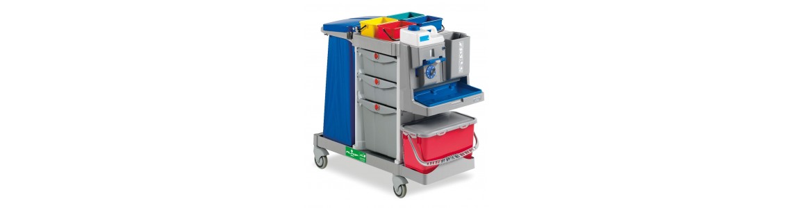 Chariot d'entretien inox